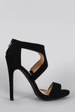 Liliana Suede Cutout Open Toe Stiletto Heel