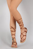 Strappy Lace Up Gladiator Flat Sandal