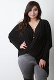 Twisted Front Dolman Sleeves Top