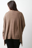 Twisted Front Dolman Sleeves Top