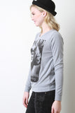 Graphic Print Long Sleeves Sweatshirt