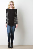 Tribal Panel Knit Top