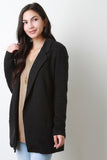 Quilted Knit Pocket Longline Blazer