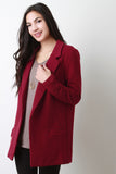 Quilted Knit Pocket Longline Blazer