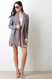 Quilted Knit Pocket Longline Blazer