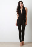 Plunge Neckline Low Open Back Jumpsuit