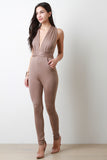 Plunge Neckline Low Open Back Jumpsuit