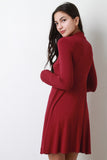 Mock Neck Long Sleeve Dress