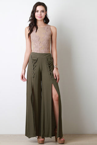 Vent Slit Palazzo Pants