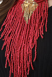 Beaded Fringe Bib Choker