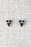 Triangle Crystal Gem Stud Earrings